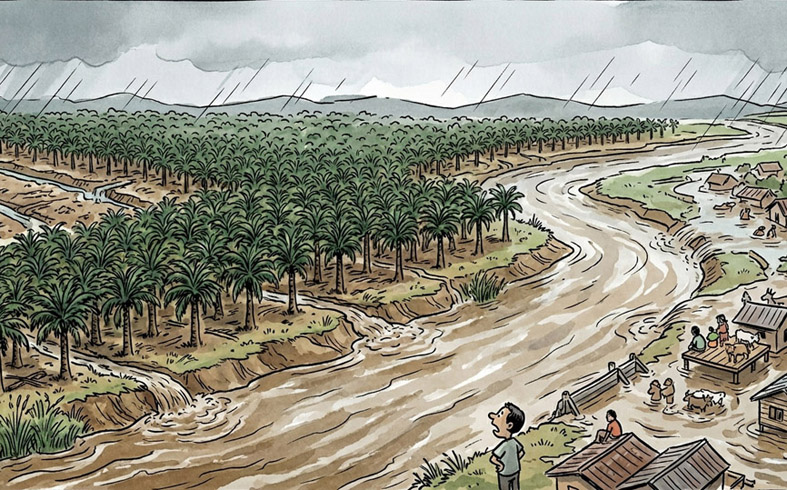 Tanaman Sawit di Bibir Sungai Disorot Walhi, Dinilai Perparah Risiko Banjir