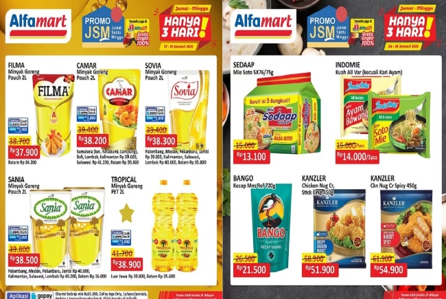 Promo JSM Alfamart 24-26 Januari 2025 Terbaru, Diskon Minyak Goreng Mulai Rp37 Ribuan!