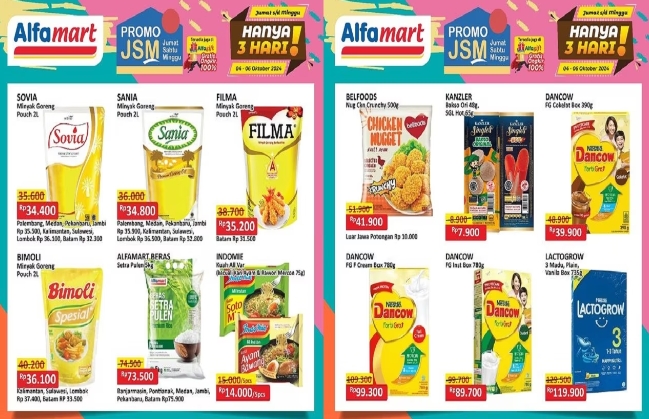 Katalog Promo JSM Alfamart 4-6 Oktober 2024, Minyak Goreng Diskon Mulai Rp34 Ribuan