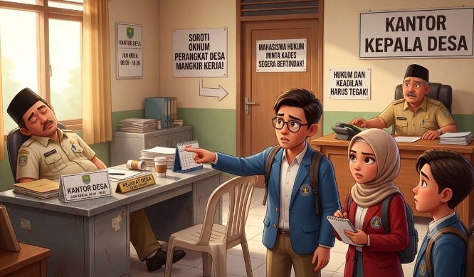 Mahasiswa Hukum Soroti Oknum Perangkat Desa Mangkir Kerja, Minta Kades Bertindak