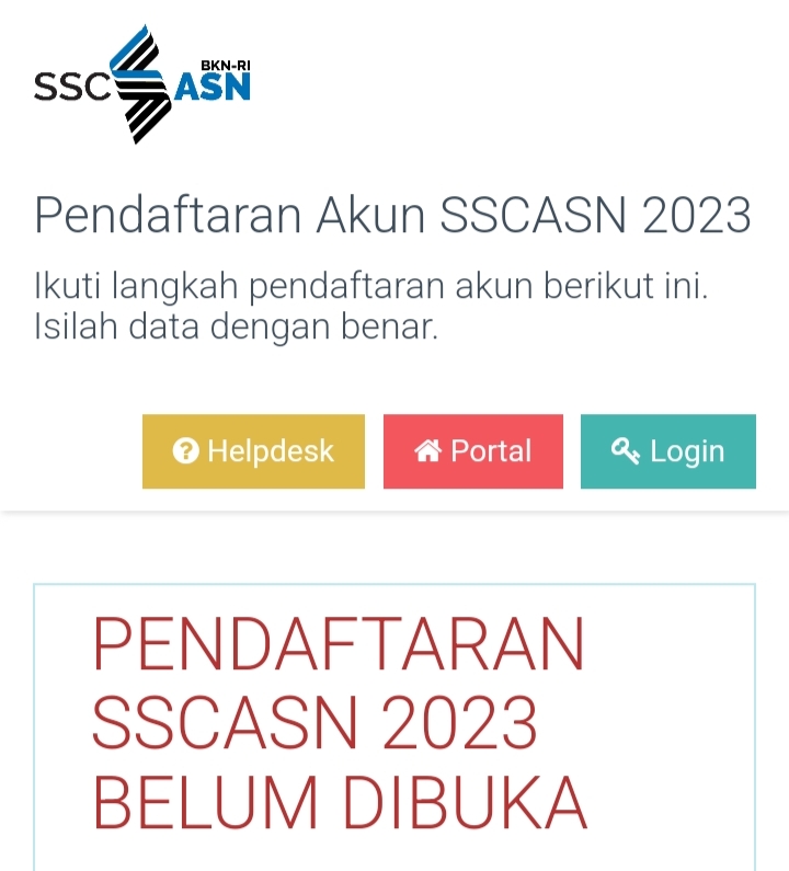 Hingga Malam Ini Portal SSCASN 2023 Belum Bisa Dibuka