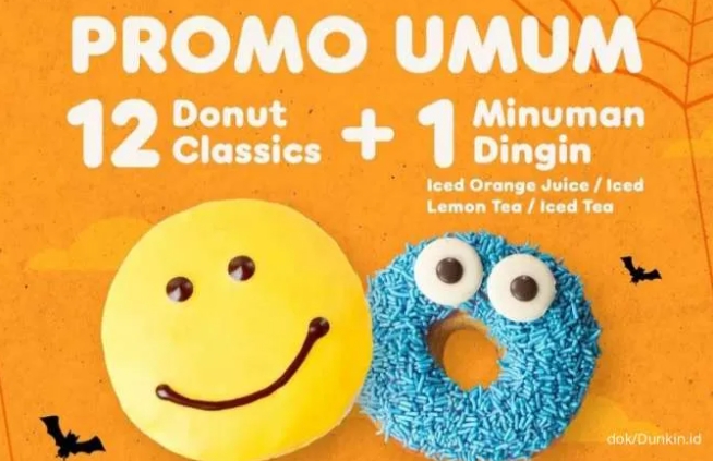 Promo Dunkin Donuts, Beli 12 Donat Seharga Rp99 Ribu dan Dapatkan Gratis 1 Minuman Segar