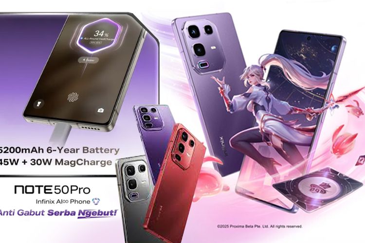 Infinix NOTE 50 & NOTE 50 Pro Resmi Rilis! HP Gaming AI dengan Fitur Canggih, Harga Mulai Rp 2 Jutaan