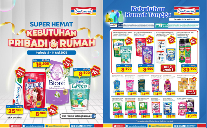 Buruan Serbu! Promo JSM Indomaret Terbaru 9–11 Mei 2025, Sabun Cuci Pakaian Mulai Rp12.800