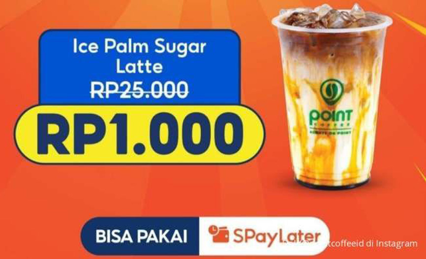 Promo ShopeePay di Point Coffee Januari 2025: Nikmati Ice Palm Sugar Latte Hanya Rp 1.000!