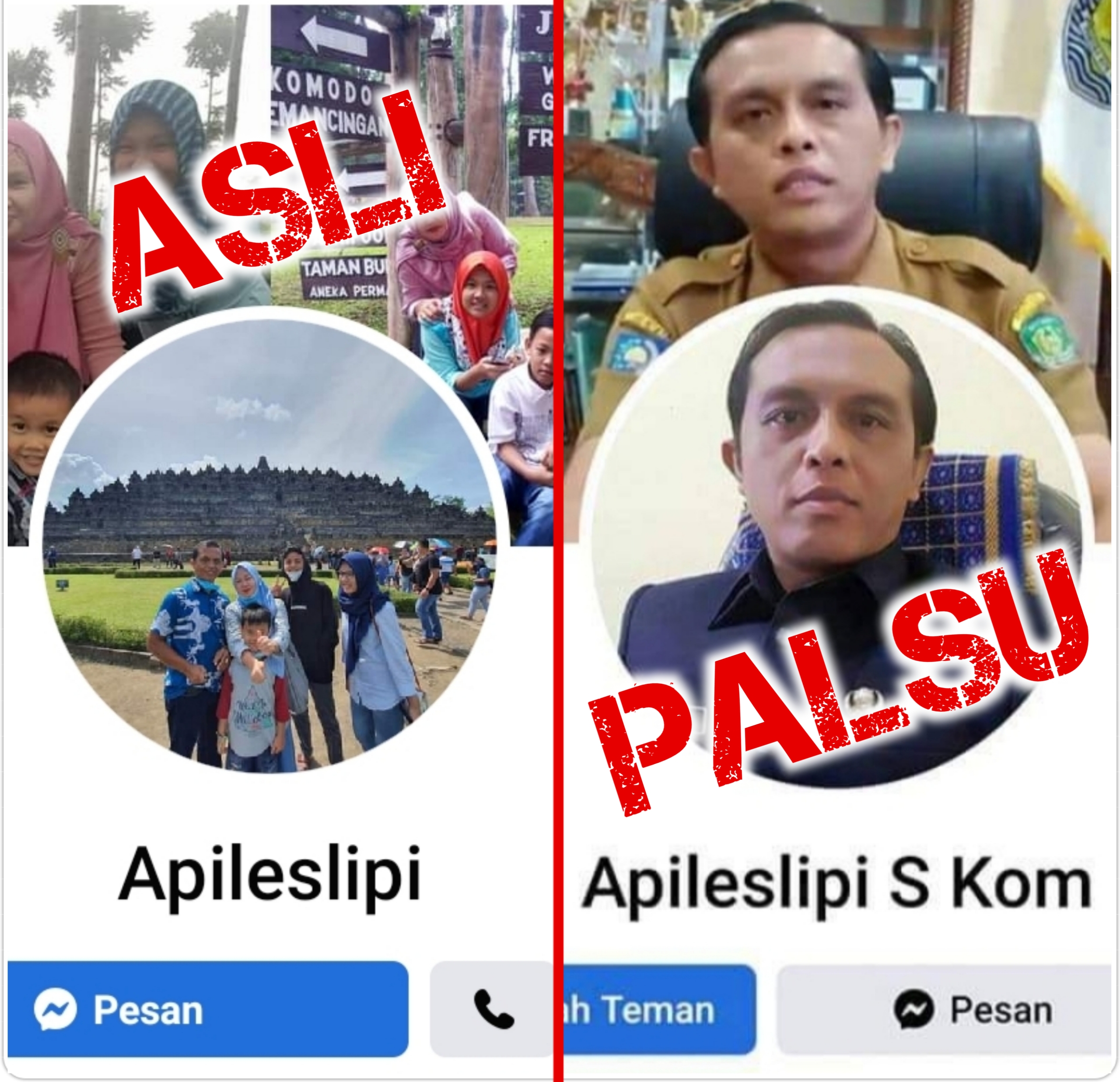 Akun FB Palsu Apileslipi Nyaris Makan Korban