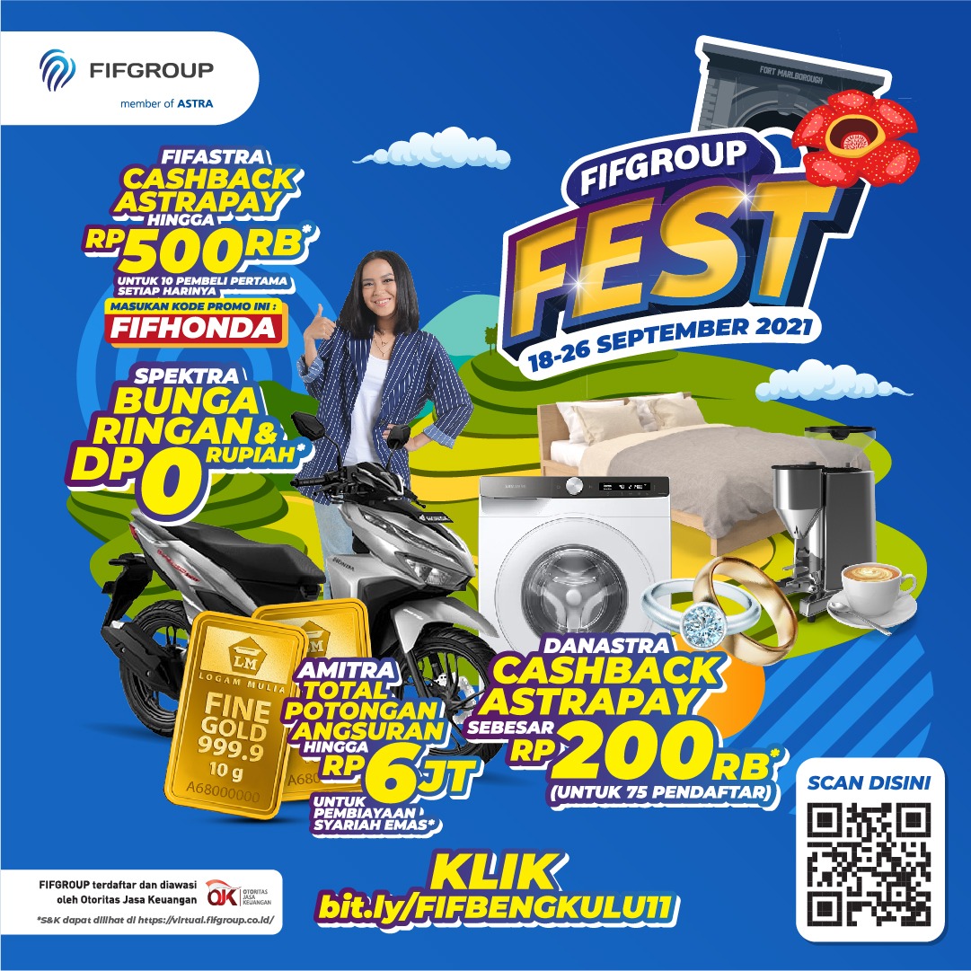 FIFGROUP FEST Bengkulu, Beli Alat Elektronik dan Smartphone Dapat Potongan Angsuran 6 Bulan Sekaligus