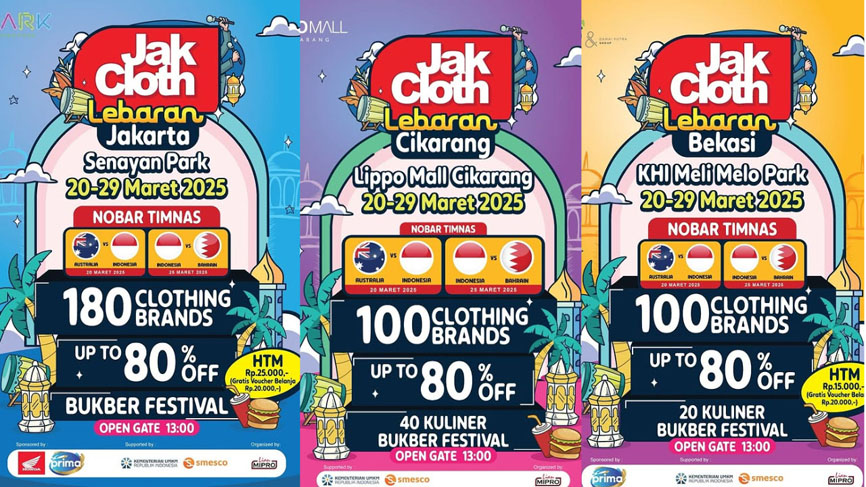 JakCloth Lebaran 2025 Kembali Hadir! Siap-Siap Berburu Baju Baru dengan Diskon Gede-Gedean