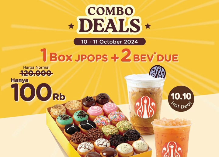 SERBU! 3 Promo JCO Spesial 10.10, Beli Donuts dan Minuman Favorit Cuma Rp100.000!