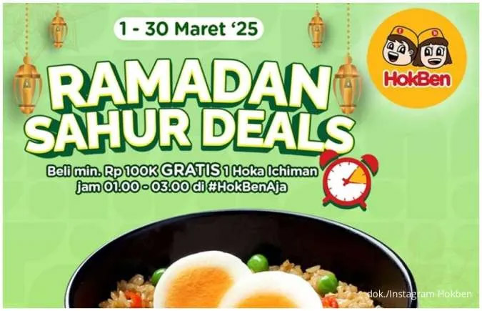 Hokben Ramadan Sahur Deals! Gratis 1 Hoka Ichiman, Berlaku hingga 31 Maret 2025