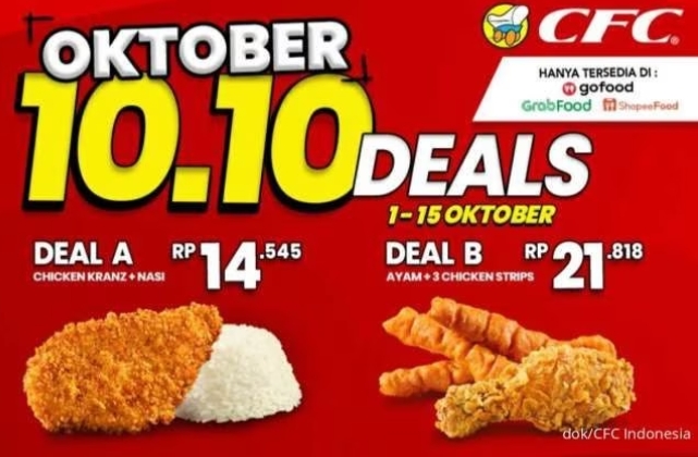 Sambut Perayaan 10.10, CFC Hadirkan Promo Oktober Deals, Beli Paket Ayam dan Nasi Cuma Rp14.545