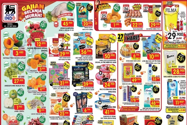 Katalog Promo JSM Superindo 25-27 Oktober 2024 Edisi Gajian Belanja Murah, Kebutuhan Rumah Tangg Banjir Diskon