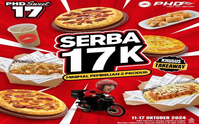 Promo PHD Sweet 17 Edisi 11-17 Oktober 2024, Nikmati Berbagai Menu Pilihan Serba Rp17.000