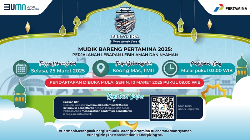 Dibuka Hari Ini, Pertamina Sediakan 5.000 Kuota dalam Program Mudik Gratis 2025, Cek Syarat dan Cara Daftarnya