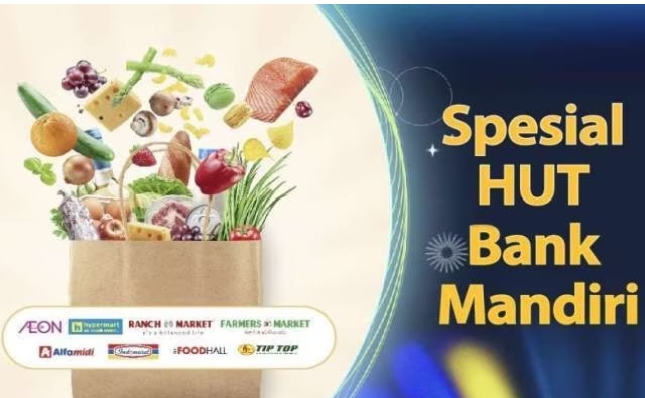 Belanja Lebih Hemat dengan Promo HUT Bank Mandiri, Ada Hypermart, Indomaret, Alfamidi dan Alfagift