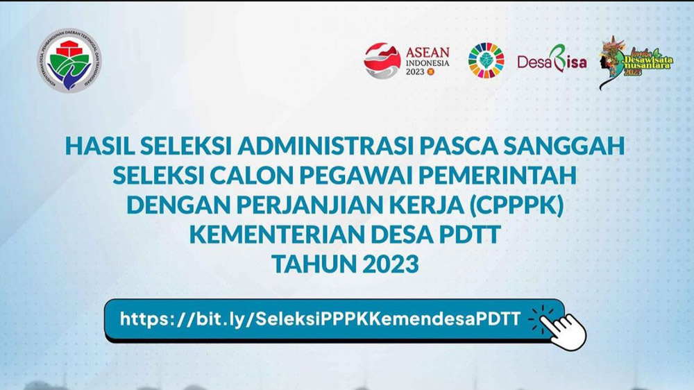 Berikut Daftar Lengkap Nama-Nama Pelamar Lolos Seleksi Administrasi PPPK 2023 Kemendes PDTT Pasca Masa Sanggah
