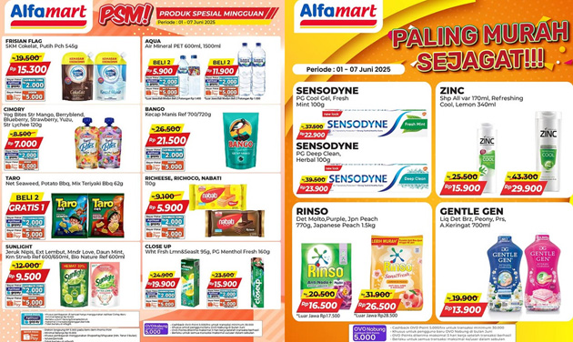 Promo Alfamart Terbaru 2–7 Juni 2025: Belanja Hemat, Sabun Cuci Piring Mulai Rp9 Ribuan!