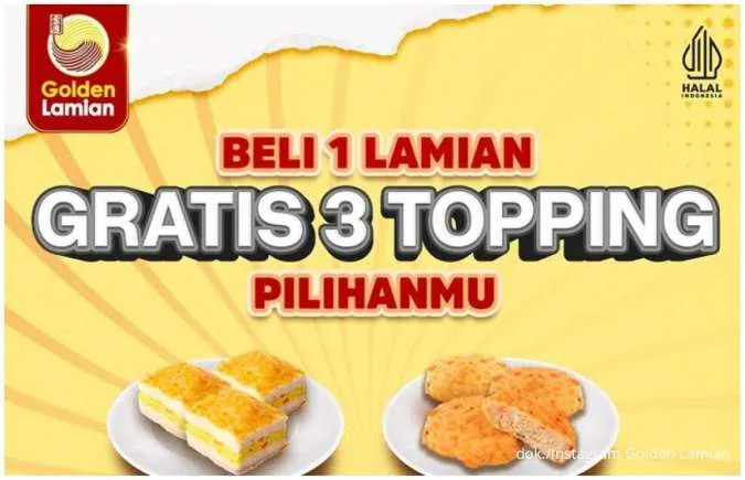 Golden Lamian Hadirkan Promo Spesial: Beli 1 Main Dish, Gratis 3 Topping Pilihan!