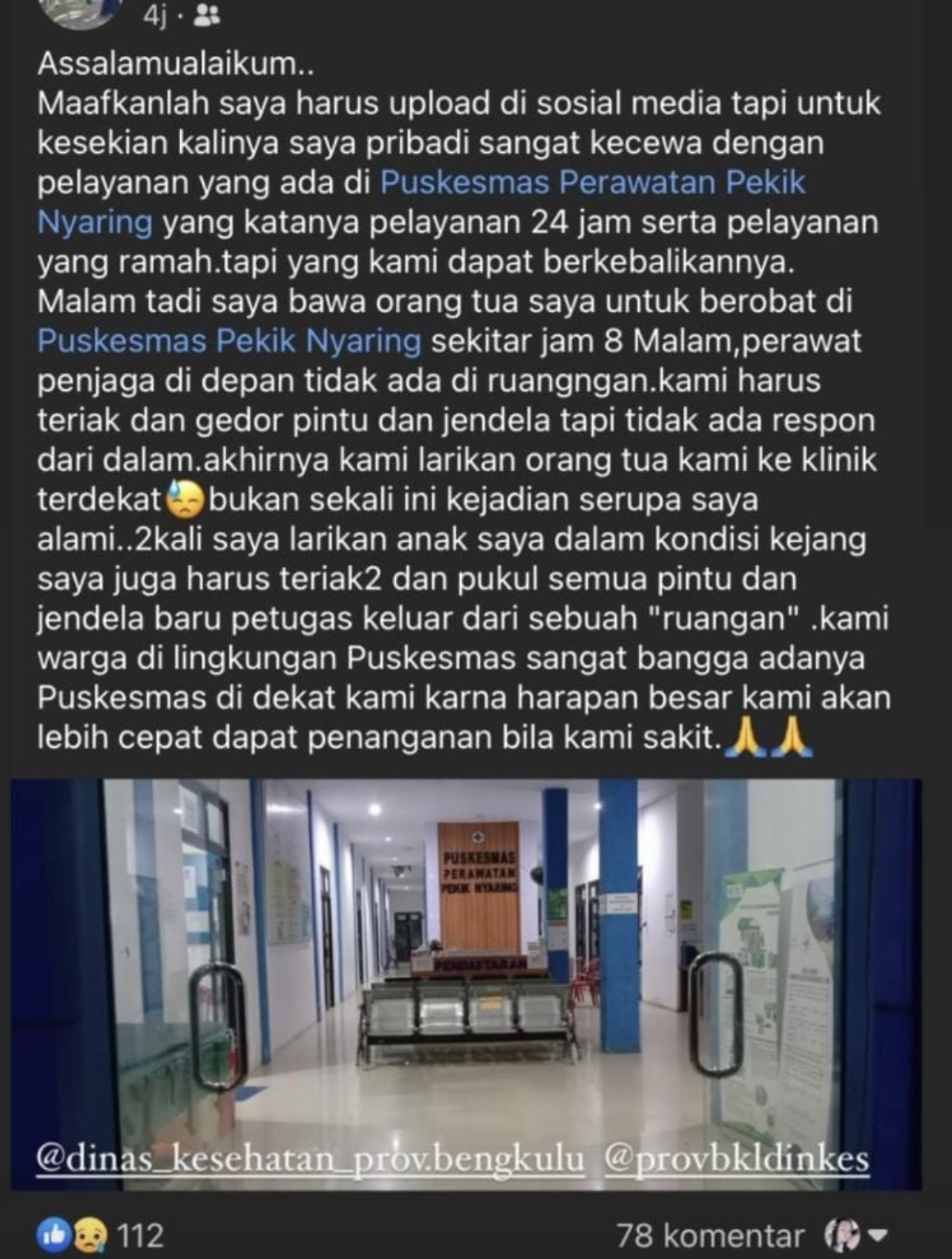 Siang Dipuji Sekda, Malamnya Pelayanan Kesehatan Puskesmas Pekik Nyaring Dikritik Warga