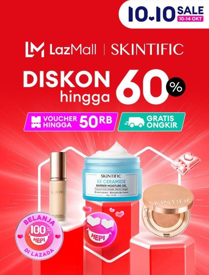 Promo Spesial 10.10 Anti Kantong Kering Bestie, Lazada Berikan Penawaran Potongan Harga Produk Kencantikan