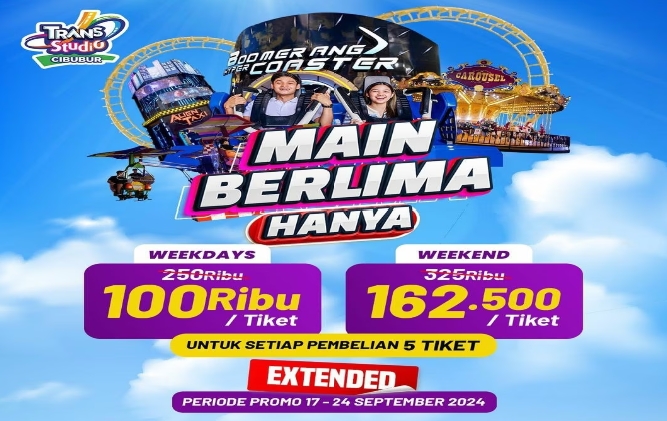 Nikmati Promo Menarik Trans Studio! Diskon Harga Tiket Mulai dari Rp100 Ribuan