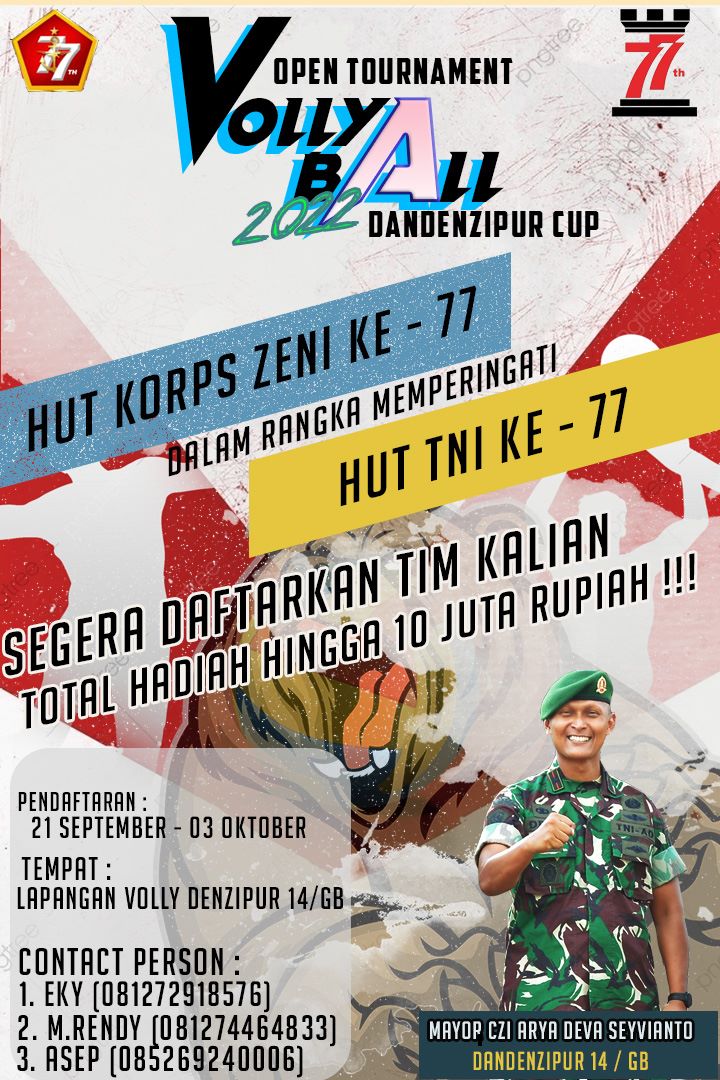 Open Tournament Volly Rebut Piala Dandenzipur, Total Hadiah Rp.10 Juta