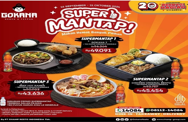 Promo Gokana September-Oktober 2024, Harga Spesial Paket Super Mantap Mulai dari Rp43.636