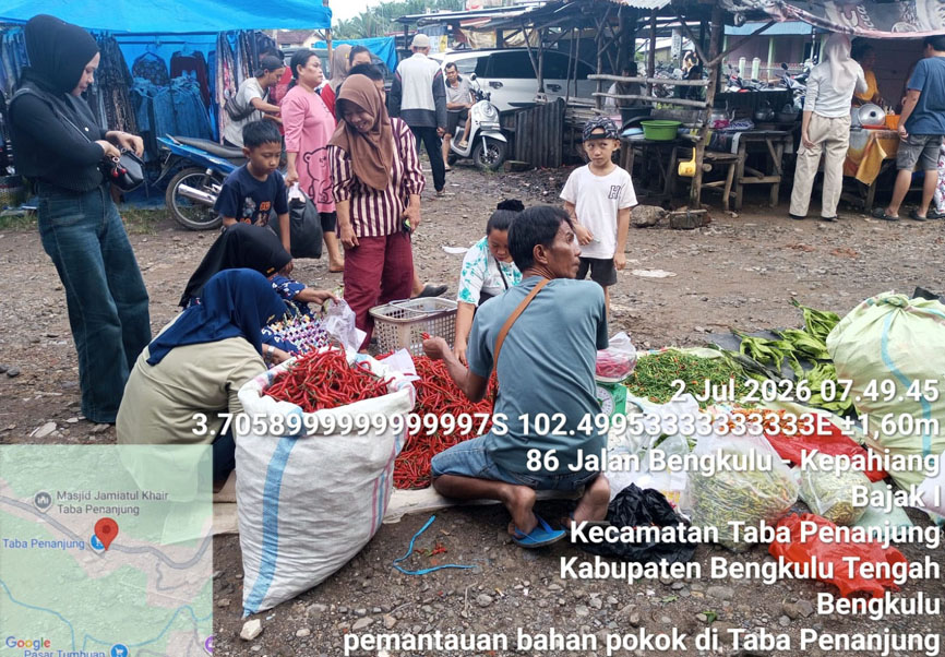 Kabar Baik! Harga Cabai dan Daging Ayam Turun di Pasar Taba Penanjung