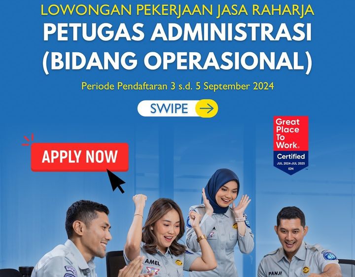 Buruan Daftar! PT Jasa Raharja Buka Loker BUMN Bagi Lulusan S1 Semua Jurusan