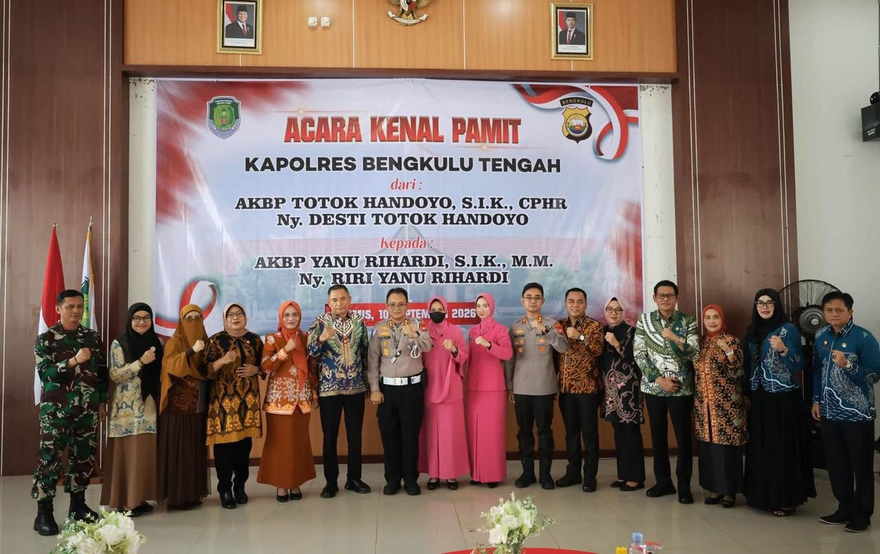 Pisah Sambut Kapolres Bengkulu Tengah: Bupati Apresiasi Dedikasi Totok Handoyo, Selamat Datang Yanu Rihardi