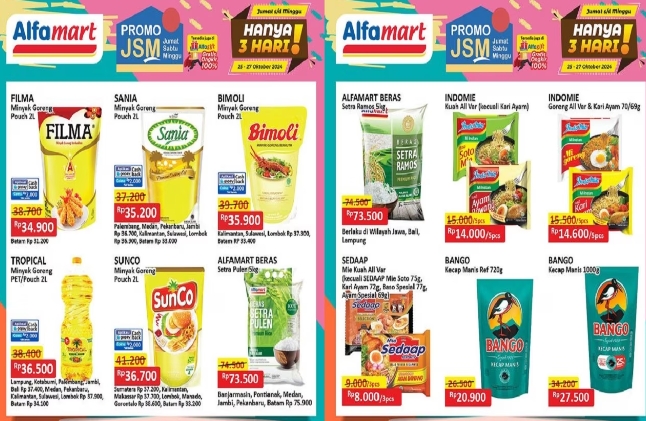 Katalog Promo JSM Alfamart 25-27 Oktober 2024, Kecap Bango Mulai Rp20 Ribuan