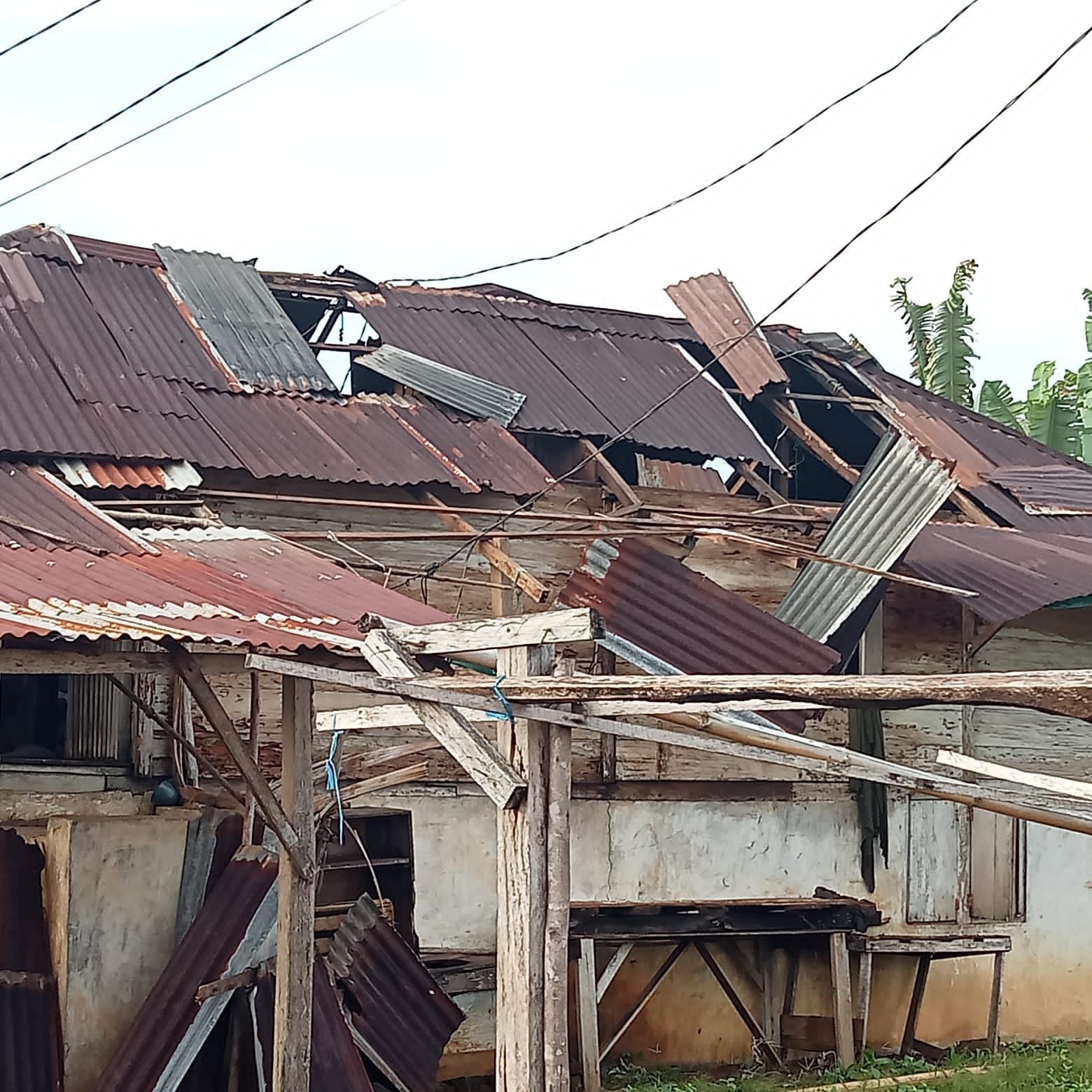 Ini Kondisi Dua Rumah di Kecamatan Semidang Lagan Pasca Dilanda Badai