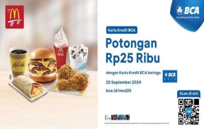 Promo Hemat McD x BCA, Potongan Harga Rp 25.000 Hanya 1 Hari!