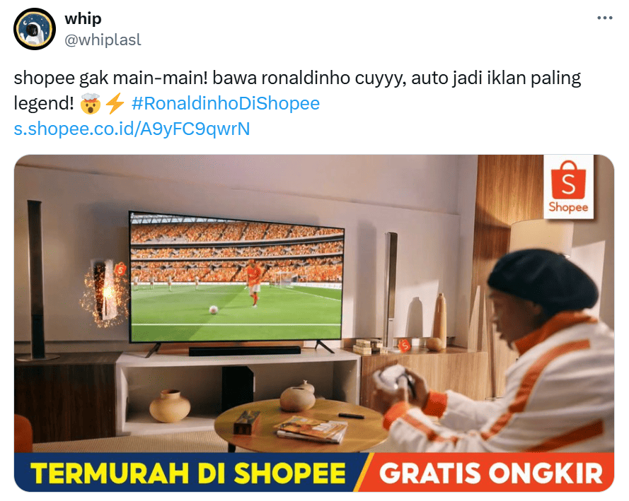 Bintang Lapangan Kini Bintang Iklan! Ronaldinho dan Shopee Bikin Kejutan Besar