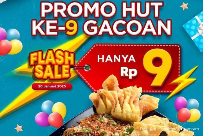 Rayakan HUT ke-9 Mie Gacoan, Flash Sale Cuma Rp 9, Hanya Hari Ini!