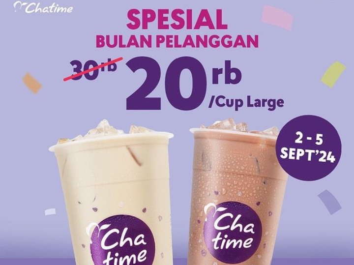 Hari Pelanggan Nasional 2024: Chatime Berikan Promo Menarik dari Diskon Hingga Gratis