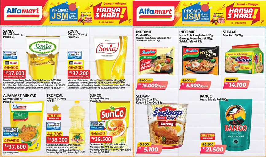 Jangan Lewatkan! Promo JSM Alfamart 11–13 Juli 2025: Belanja Hemat, Diskon Melimpah!