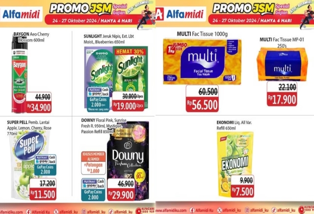 Katalog Promo JSM Alfamidi 25-27 Oktober 2024, Minyak Goreng Mulai Rp30 Ribuan