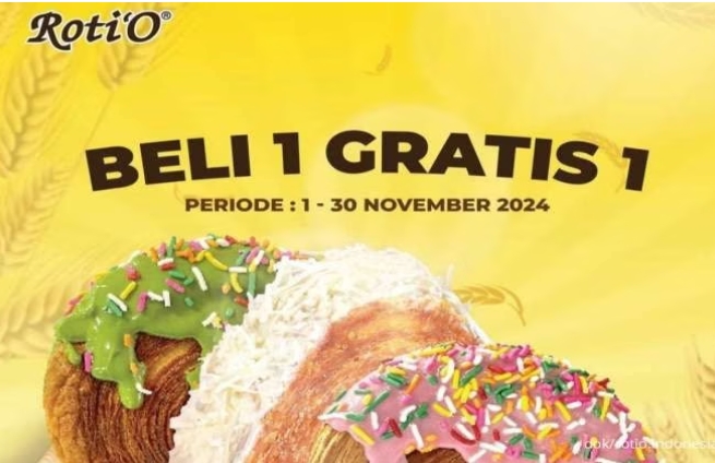 Promo Beli 1 Gratis 1 di RotiO Khusus Menu CromboO, Berlaku 1-30 November 2024