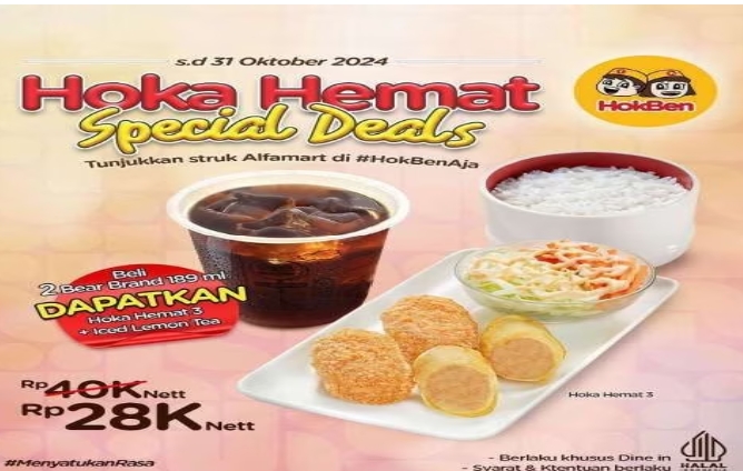 Promo HokBen x Alfamart Sampai 31 Oktober 2024, Beli Hoka Hemat Cuma Rp28.000