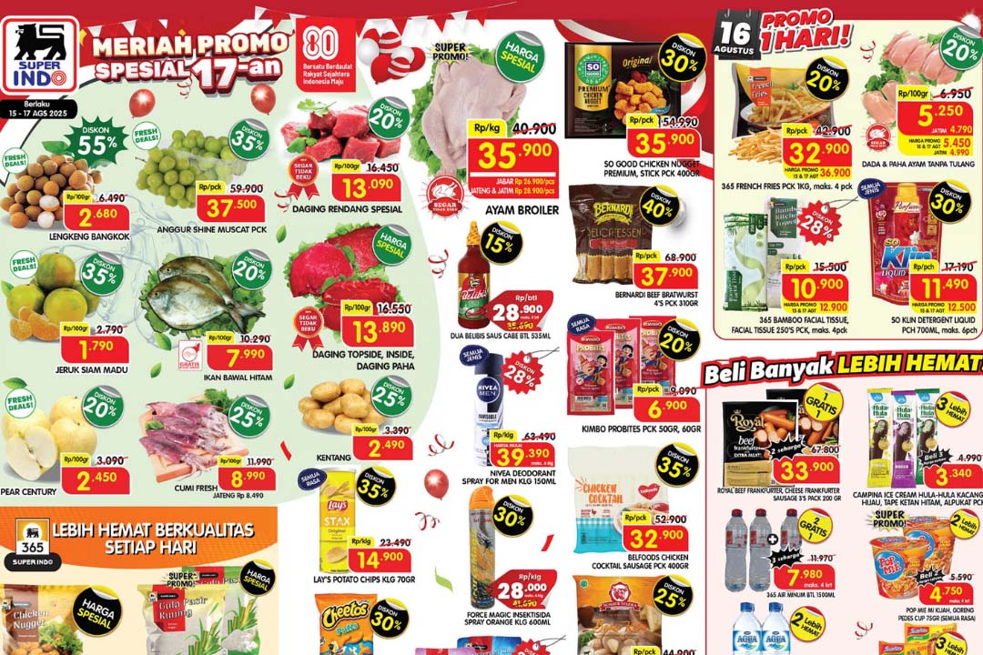 Katalog Promo JSM Superindo 15–17 Agustus 2025, Spesial Meriahkan HUT ke-80 RI