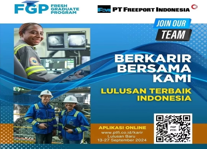 PT Freeport Indonesia Buka Loker Melalui Fresh Graduate Program, Lebih dari 20 Jurusan Bisa Melamar