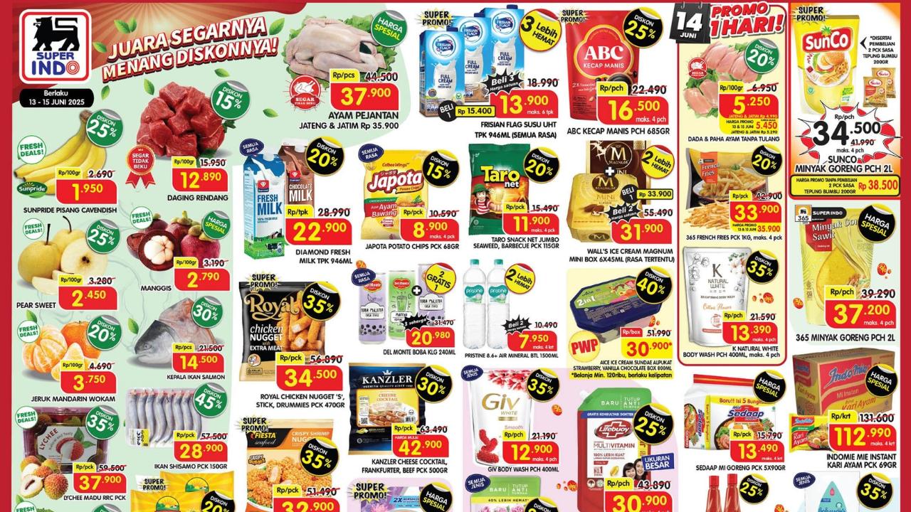 Buruan Serbu! Katalog Promo JSM Superindo Terbaru 13–15 Juni 2025, Diskon Gede untuk Kebutuhan Dapur