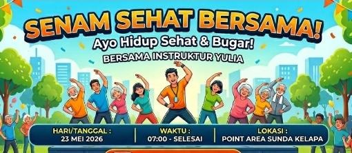 Sunda Kelapa Residence Gelar Senam Sehat dan Servis Motor Gratis untuk Warga