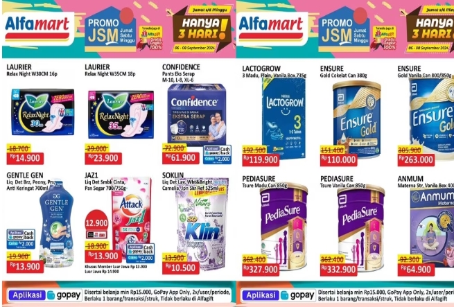 Katalog Promo Alfamart Hari Ini 8 September 2024, Minyak Goreng 2L Cuma Rp30 Ribuan