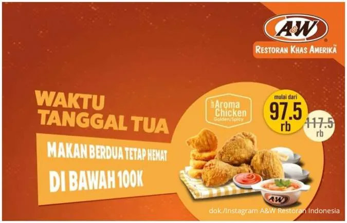 Tanggal Tua Tetap Hemat! Nikmati Promo Aroma Chicken Berdua di A&W dengan Harga di Bawah Rp 100.000