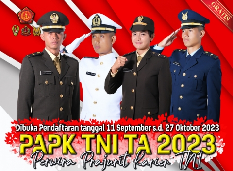 Penerimaan Pa PK TNI 2023: Pendaftaran Ditutup 27 Oktober, Cek Lagi Persyaratan dan Lokasi Panitia Daerah