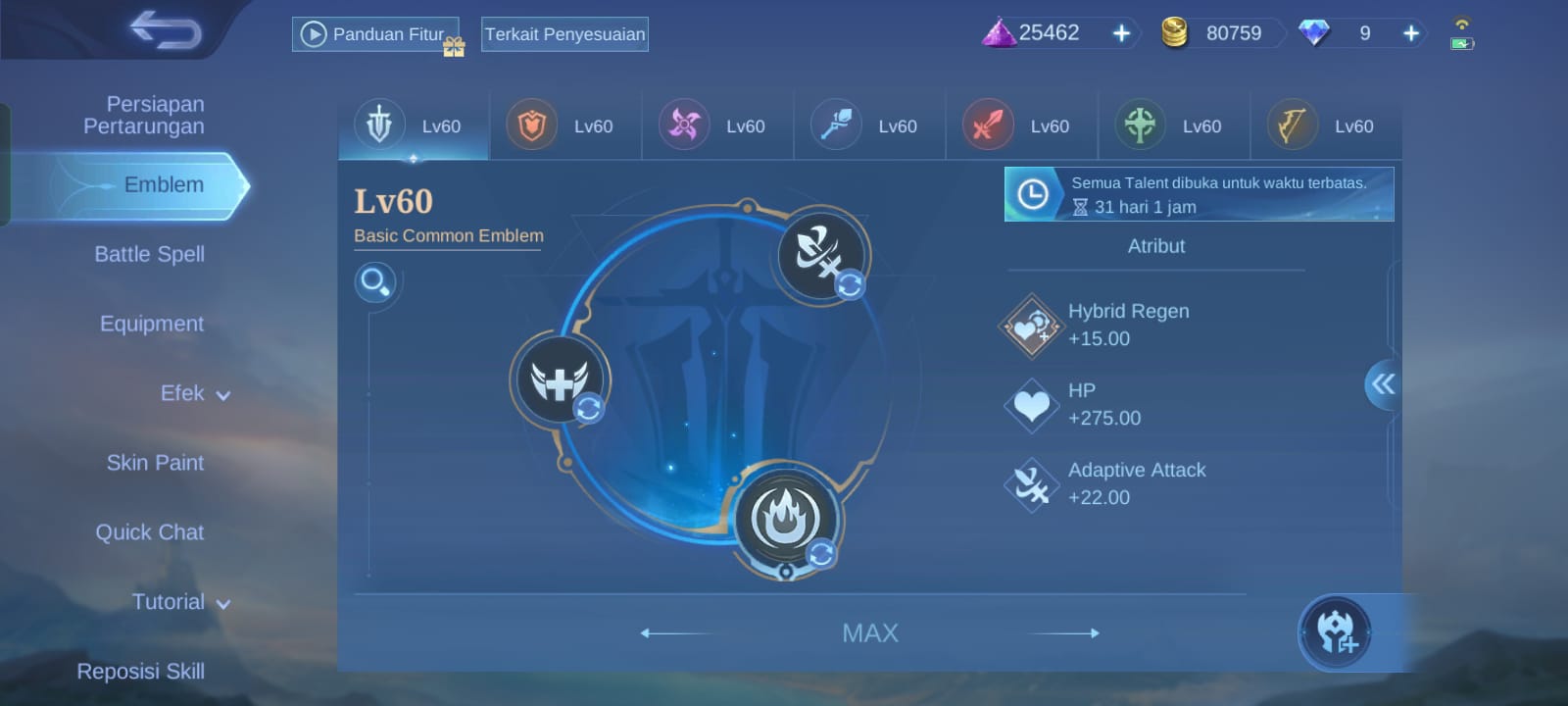 Penjelasan Sistem Emblem Terbaru di Mobile Legends
