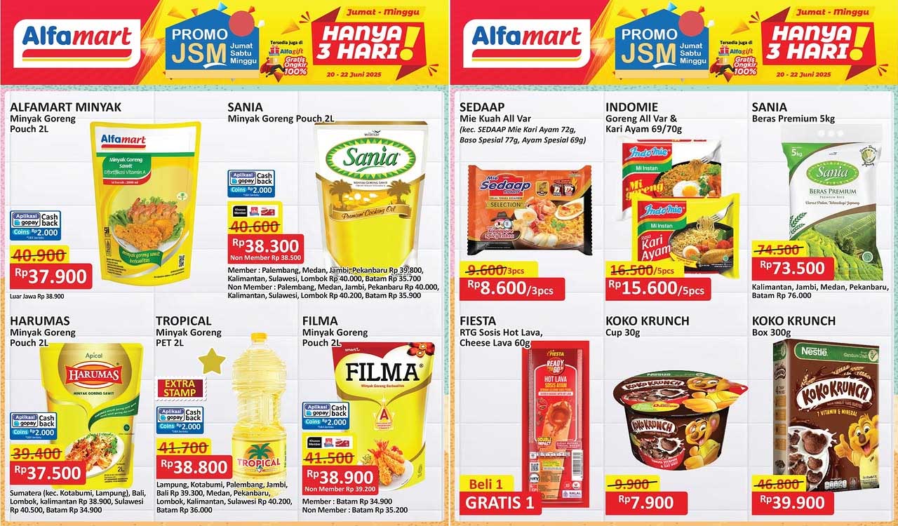Belanja Hemat di Akhir Pekan! Ini Dia Katalog Promo JSM Alfamart Terbaru 20–22 Juni 2025