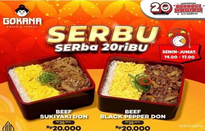 Promo Gokana Terbaru! Ada Pilihan Menu Baru Donburi Series dan Serba Rp20.000